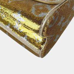 Pre Owned Louis Vuitton Twist PM  Gold Silver Sequin  Shoulder Bag