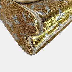 Pre Owned Louis Vuitton Twist PM  Gold Silver Sequin  Shoulder Bag