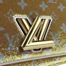 Pre Owned Louis Vuitton Twist PM  Gold Silver Sequin  Shoulder Bag