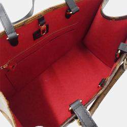 Pre Owned Louis Vuitton On The Go MM Giant Brown  Monogram Canvas  Tote Bag 