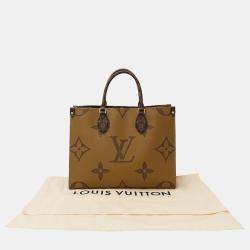 Pre Owned Louis Vuitton On The Go MM Giant Brown  Monogram Canvas  Tote Bag 