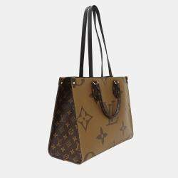 Pre Owned Louis Vuitton On The Go MM Giant Brown  Monogram Canvas  Tote Bag 
