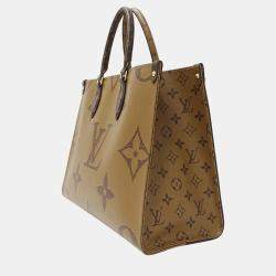 Pre Owned Louis Vuitton On The Go MM Giant Brown  Monogram Canvas  Tote Bag 