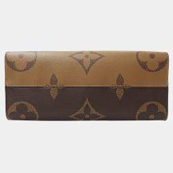 Pre Owned Louis Vuitton On The Go MM Giant Brown  Monogram Canvas  Tote Bag 