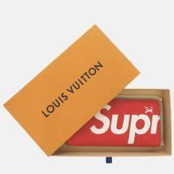 مملوكة مسبقًا Louis Vuitton Portefeuille Brazza Epi Leather Red Long Wallet