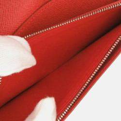 مملوكة مسبقًا Louis Vuitton Portefeuille Brazza Epi Leather Red Long Wallet