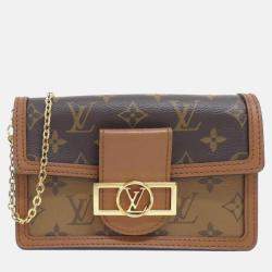 Pre Owned Louis Vuitton Monogram Portefeuille Dauphine Chain Wallet
