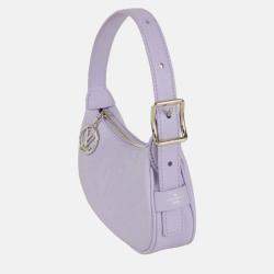 Pre Owned Louis Vuitton Mini Moon Shoulder Bag Monogram Empreinte Purple