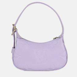 Pre Owned Louis Vuitton Mini Moon Shoulder Bag Monogram Empreinte Purple