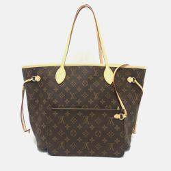 Pre Owned Louis Vuitton Neverfull Mm Bag Handbag Tote Monogram Canvas  Brown