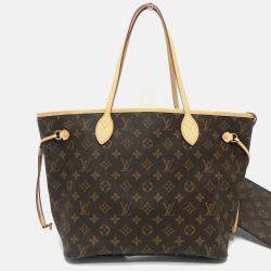 Pre Owned Louis Vuitton Neverfull Mm Bag Handbag Tote Monogram Canvas  Brown