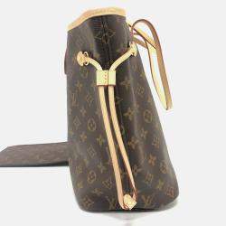 Pre Owned Louis Vuitton Neverfull Mm Bag Handbag Tote Monogram Canvas  Brown