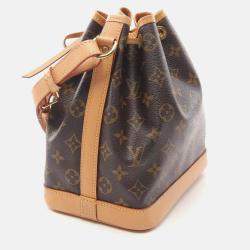 Pre Owned Louis Vuitton Noe Bb Shoulder Bag Coated Canvas Leather Monogram Brown
