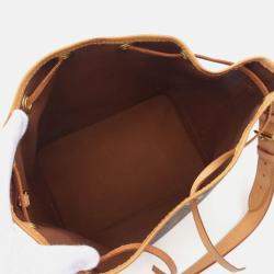 Pre Owned Louis Vuitton Noe Bb Shoulder Bag Coated Canvas Leather Monogram Brown