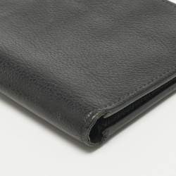 Pre Owned Louis Vuitton Monogram Canvas and Black Leather Kimono Wallet