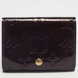 Pre Owned  Louis Vuitton Amarante Monogram Vernis Business Card Holder
