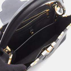Pre Owned Louis Vuitton Capucine PM Black Taurillon Leather Shoulder Handbag