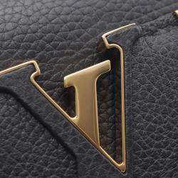 Pre Owned Louis Vuitton Capucine PM Black Taurillon Leather Shoulder Handbag