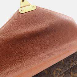 Pre Owned Louis Vuitton Monceau Shoulder Handbag  Monogram Canvas Brown