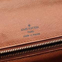 Pre Owned Louis Vuitton Monceau Shoulder Handbag  Monogram Canvas Brown