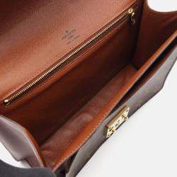 Pre Owned Louis Vuitton Monceau Shoulder Handbag  Monogram Canvas Brown