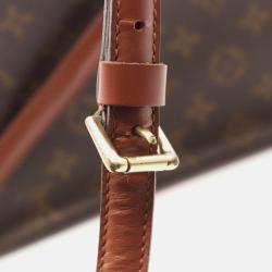 Pre Owned Louis Vuitton Monceau Shoulder Handbag  Monogram Canvas Brown