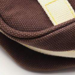 Pre Owned Louis Vuitton Busas Pm Shoulder Bag  Antigua Canvas Moka