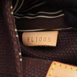 Pre Owned Louis Vuitton Busas Pm Shoulder Bag  Antigua Canvas Moka