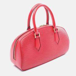 Pre Owned Louis Vuitton Jasmine Castilian Red Epi Leather Top Handle Bag