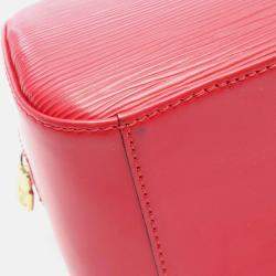 Pre Owned Louis Vuitton Jasmine Castilian Red Epi Leather Top Handle Bag