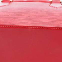 Pre Owned Louis Vuitton Jasmine Castilian Red Epi Leather Top Handle Bag