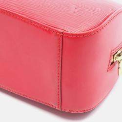 Pre Owned Louis Vuitton Jasmine Castilian Red Epi Leather Top Handle Bag