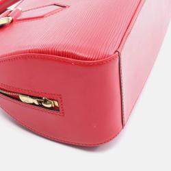 Pre Owned Louis Vuitton Jasmine Castilian Red Epi Leather Top Handle Bag