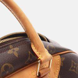 Pre Owned Louis Vuitton Deauville Bowling Vanity Handbag  Monogram Canvas