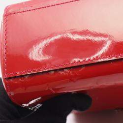 Pre Owned Louis Vuitton Catalina Bb Tote Handbag  Vernis Leather Rose Andian