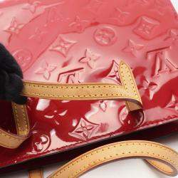 Pre Owned Louis Vuitton Catalina Bb Tote Handbag  Vernis Leather Rose Andian