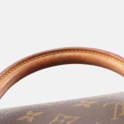 Pre Owned Louis Vuitton Deauville Handbag  Monogram Canvas Leather Brown