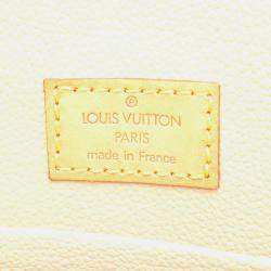 Pre Owned Louis Vuitton Sac Plat Tote Bag  Monogram Canvas Leather Brown