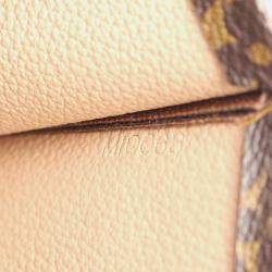 Pre Owned Louis Vuitton Sac Plat Tote Bag  Monogram Canvas Leather Brown
