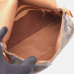 Pre Owned Louis Vuitton Mini Looping Handbag  Monogram Canvas Leather Brown