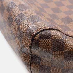Pre Owned Louis Vuitton Port Perro Pm Shoulder Bag  Damier Canvas Ebene