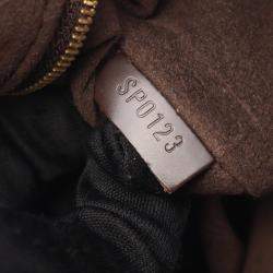 Pre Owned Louis Vuitton Port Perro Pm Shoulder Bag  Damier Canvas Ebene