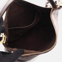 Pre Owned Louis Vuitton Port Perro Pm Shoulder Bag  Damier Canvas Ebene