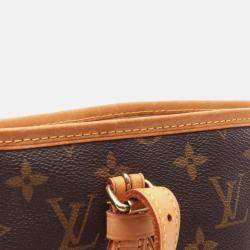Pre Owned Louis Vuitton Bucket Pm Shoulder Handbag Monogram Canvas Leather