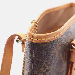 Pre Owned Louis Vuitton Bucket Pm Shoulder Handbag Monogram Canvas Leather