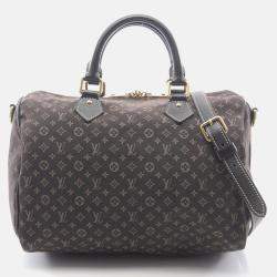 Pre Owned Louis Vuitton Speedy Bandouliere 30 Shoulder Handbag  Monogram Idylle