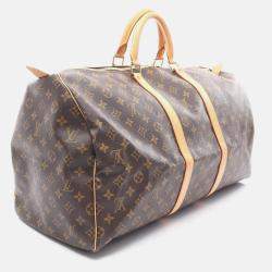 Pre Owned Louis Vuitton Keepall 55 Travel Duffle Bag Monogram Canvas