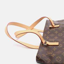 Pre Owned Louis Vuitton Cabas Piano Shoulder Tote Bag Monogram Canvas