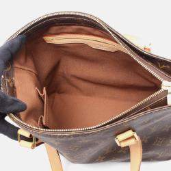 Pre Owned Louis Vuitton Cabas Piano Shoulder Tote Bag Monogram Canvas