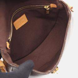 Pre Owned Louis Vuitton Shanti Gm Shoulder Bag  Monogram Canvas Leather